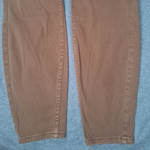 SPANX Stretch Twill Ankle Cargo Pants Women's XL Brown Honey Glow High-Rise - Picture 10 of 16